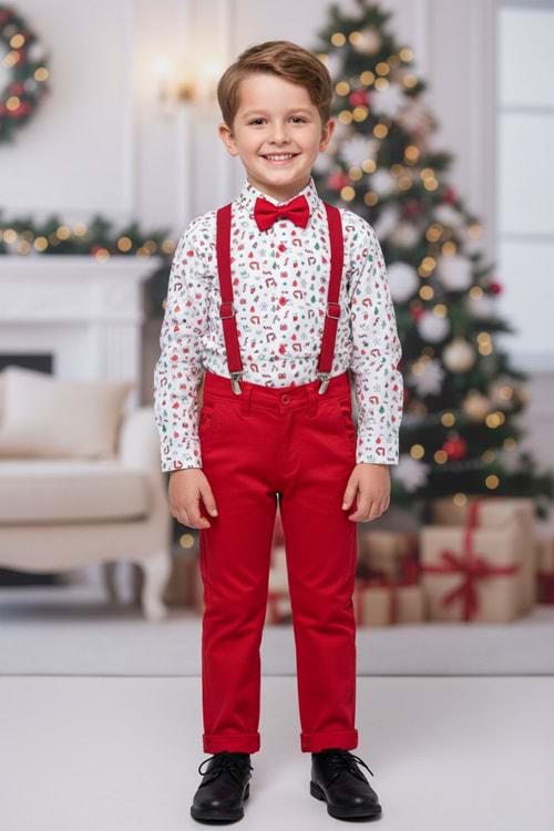 Yılbaşı Temalı Noel Erkek Çocuk Takım MNK0656