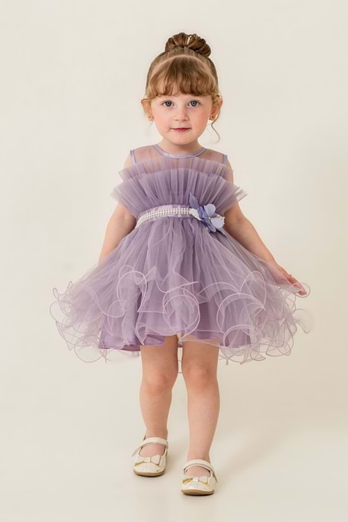 Kız Çocuk Tütülü Vena Elbise MNK285