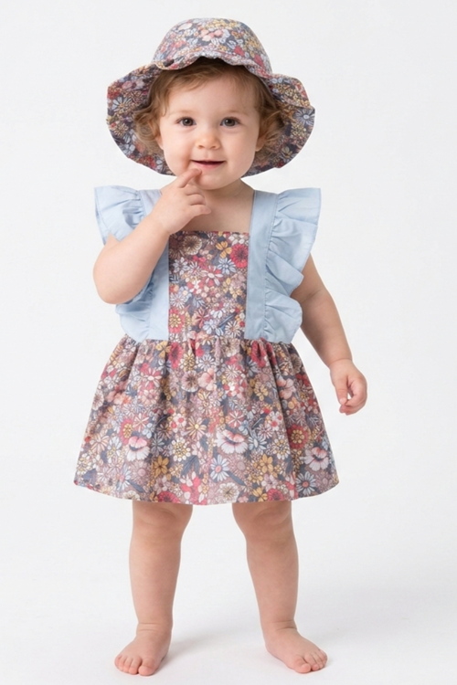 Kız Bebek Pamuklu Çıtır Bebek Elbise TF7313