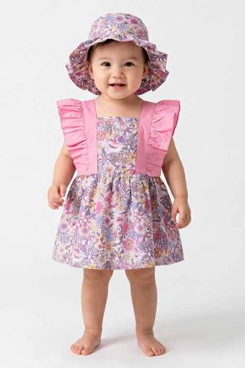 Kız Bebek Pamuklu Çıtır Bebek Elbise TF7313