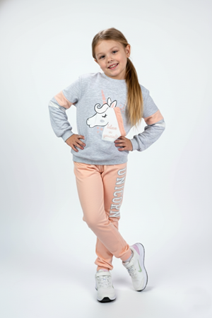 Kız Çocuk Boynuzlu At Eşofman Takımı