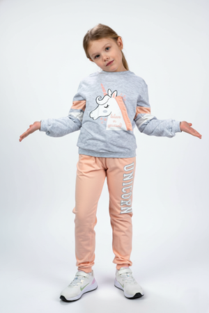 Kız Çocuk Boynuzlu At Eşofman Takımı