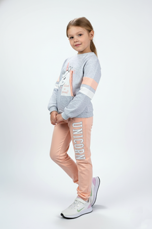 Kız Çocuk Boynuzlu At Eşofman Takımı