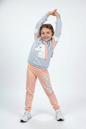 Kız Çocuk Boynuzlu At Eşofman Takımı