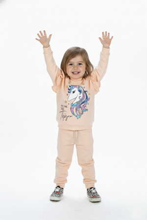 Kız Çocuk Boynuzlu At Eşofman Takımı