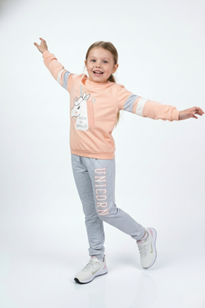 Kız Çocuk Boynuzlu At Eşofman Takımı