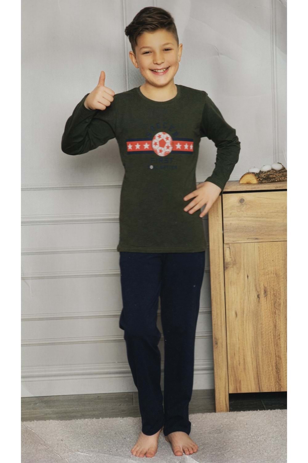 Uzun Kol , Uzun Pantolon Erkek Çocuk Pijama M00671