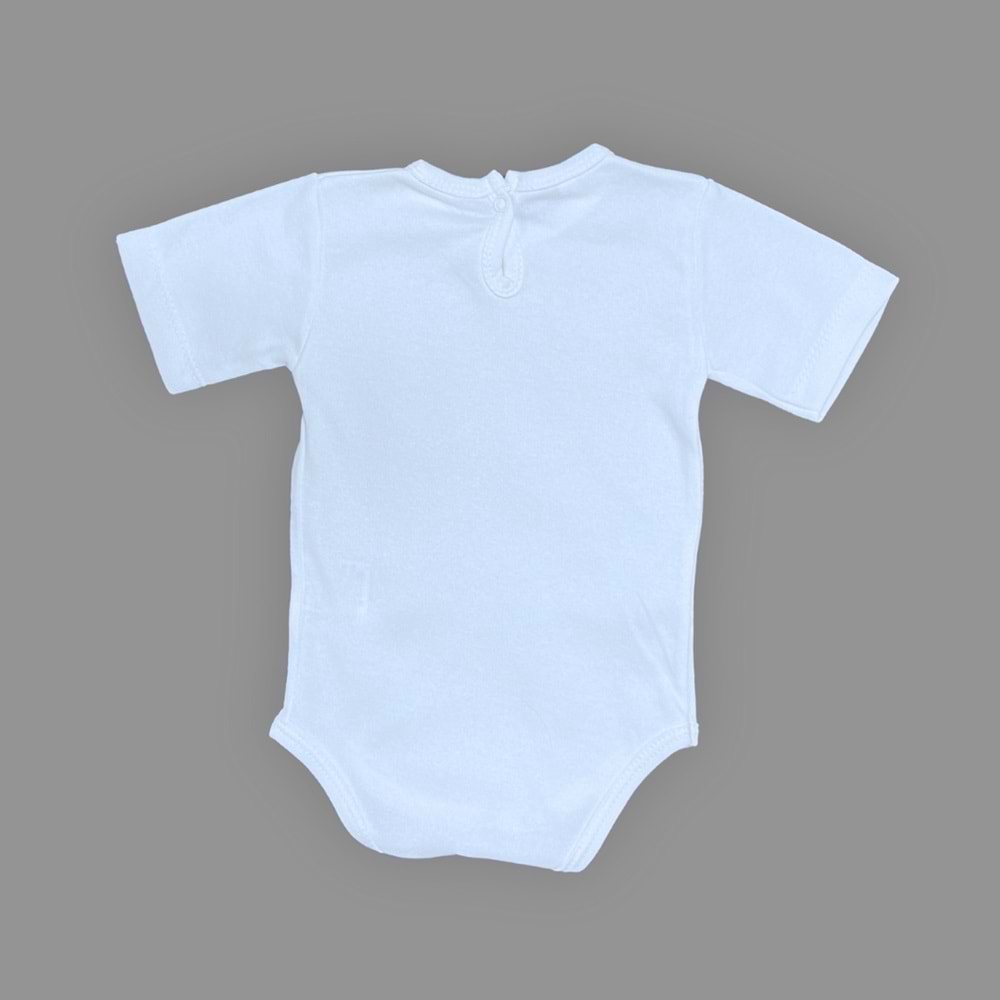 Öpmek Parayla Kedi Baskılı Bebek Çıtçıtlı Body Uzun Kısa Kolsuz
