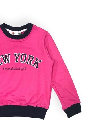 New York Baskılı Kız Çocuk Eşofman M00693
