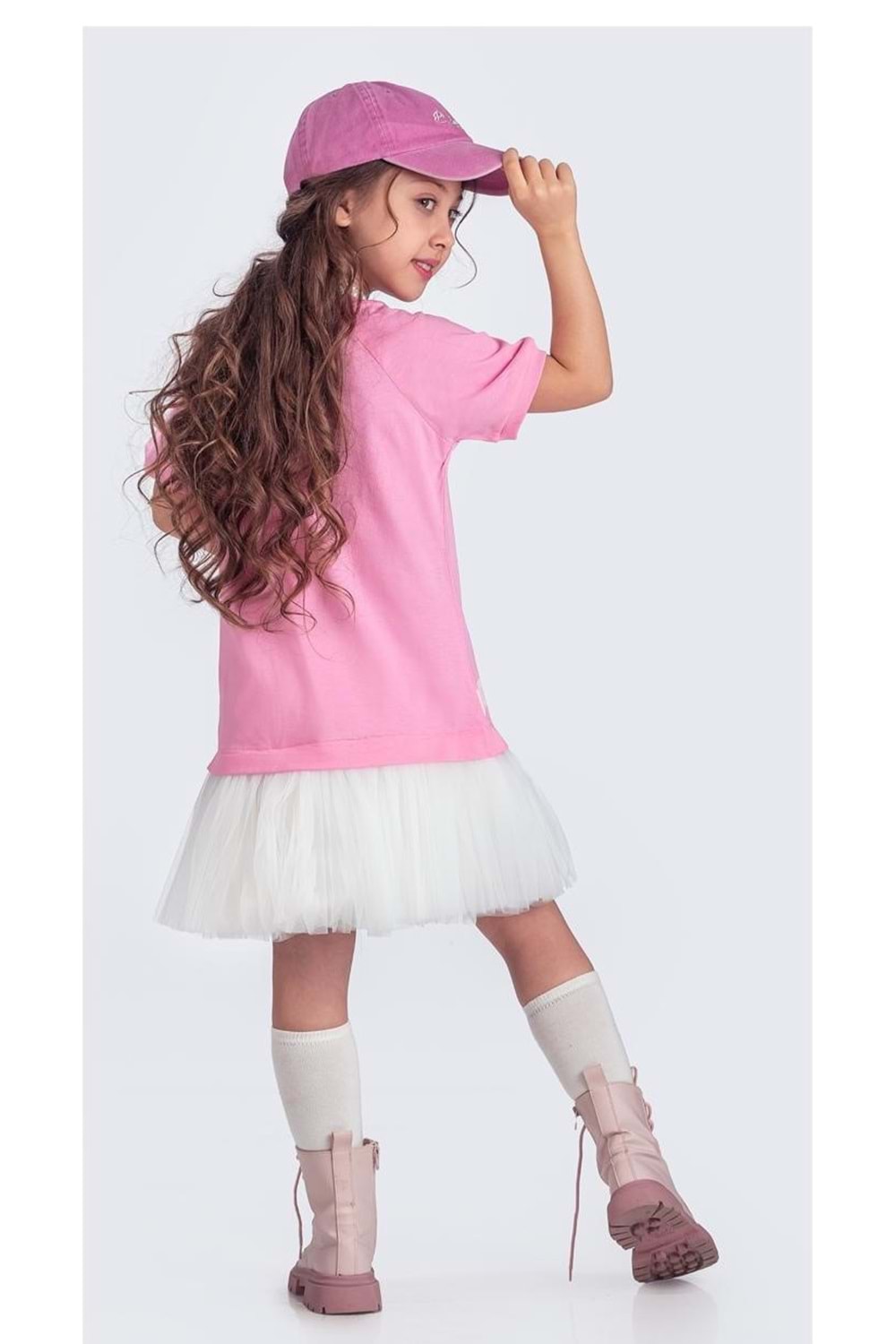 Tütü Etekli Yazlık Penye Kız Çocuk Spor Elbise M00703