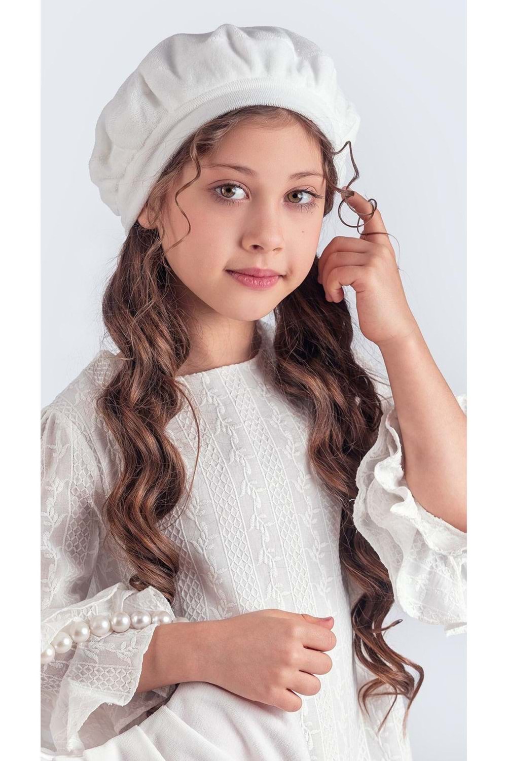 Miss Clarice Kız Çocuk Fransız Bere, Çanta, Çorap Ve Elbise Takım M00704