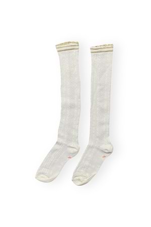 Kız Çocuk Desenli Diz Altı Çorap M00709