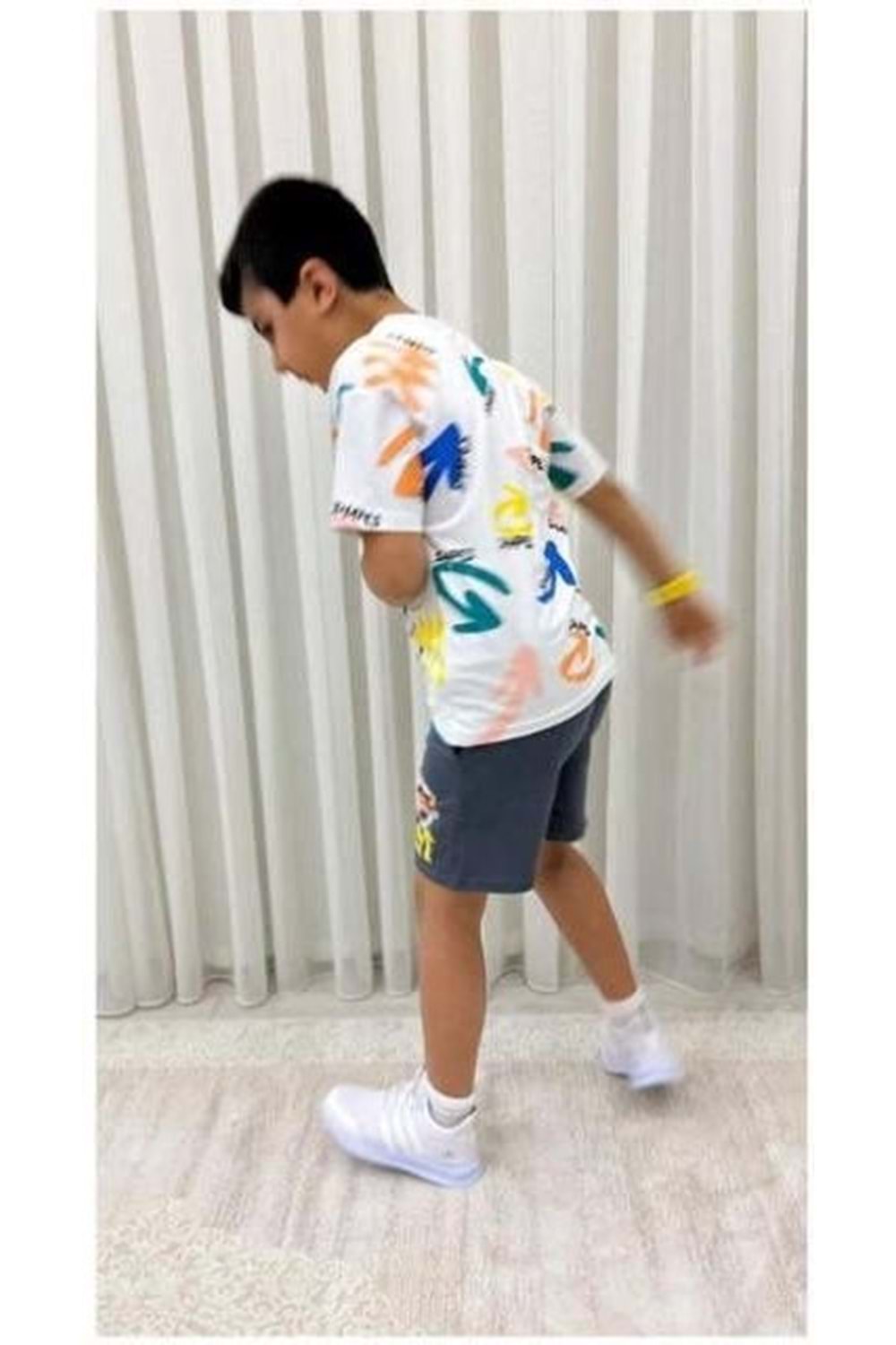 Erkek Çocuk Baskılı Şortlu Yazlık Takım M00710