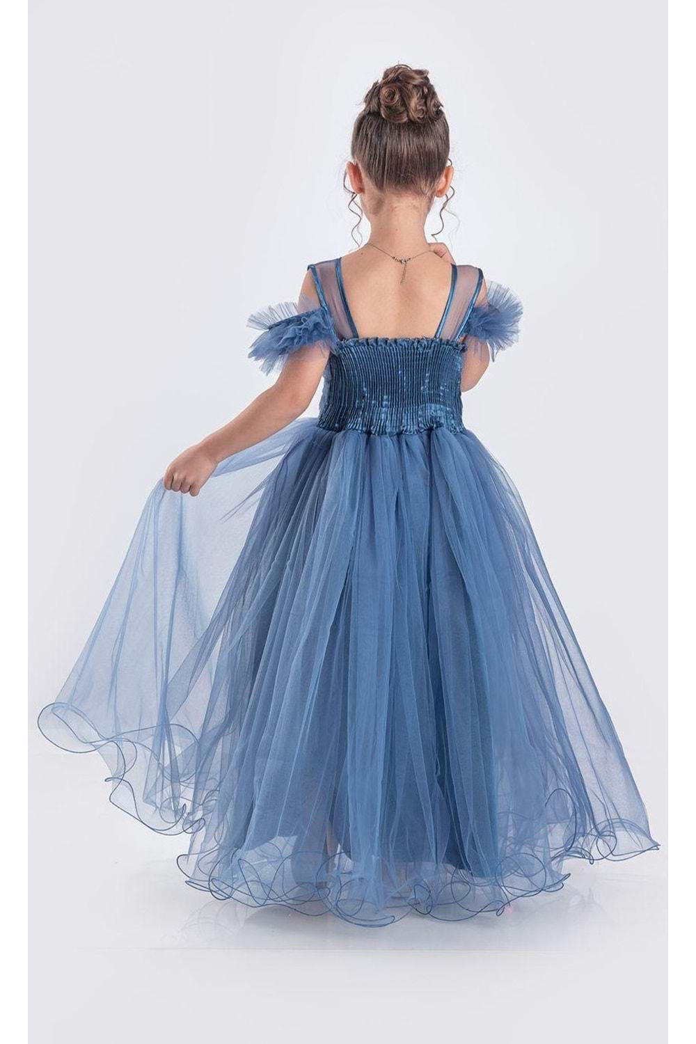 Uzun Etek Kız Çocuk Robası Şifon Abiye M00723