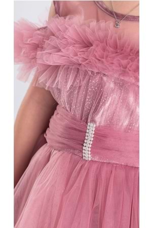 Uzun Etek Kız Çocuk Robası Şifon Abiye M00723