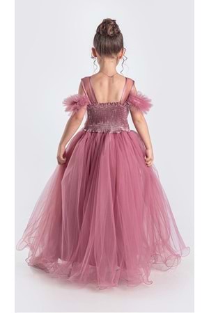 Uzun Etek Kız Çocuk Robası Şifon Abiye M00723