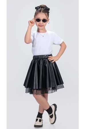 Deri Kız Çocuk Etek M00725