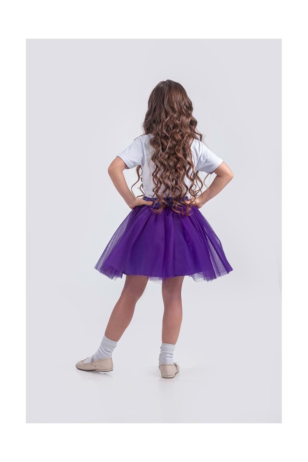 Gökkuşağı Tütülü Kız Çocuk Parti Etek M00727
