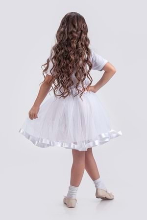 Saten Şeritli Tütü Kız Çocuk Etek M00728