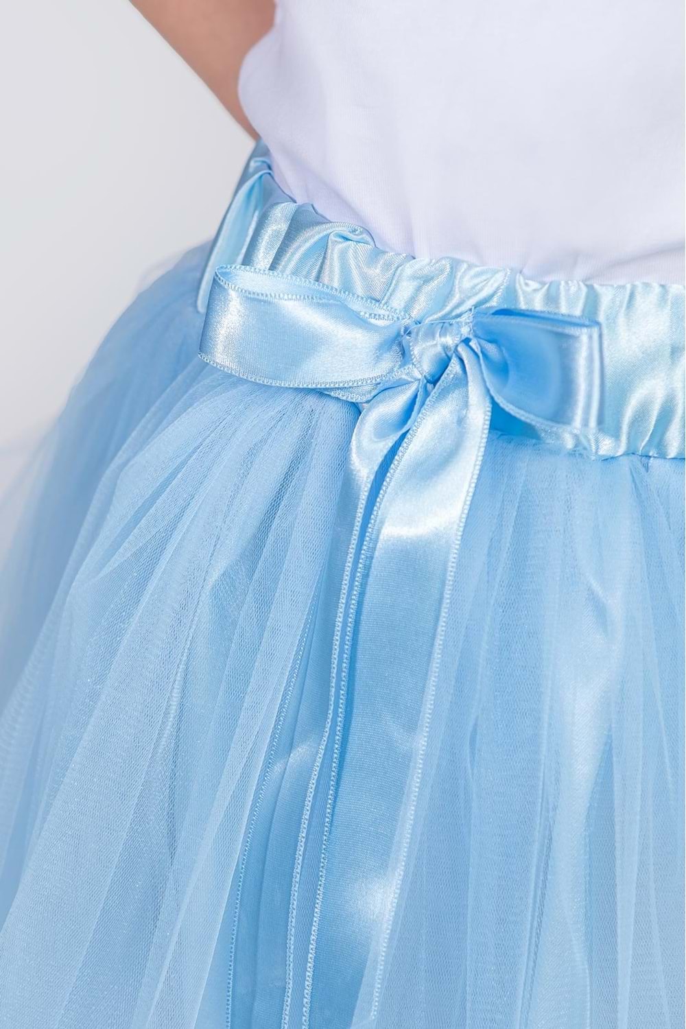 Saten Şeritli Tütü Kız Çocuk Etek M00728