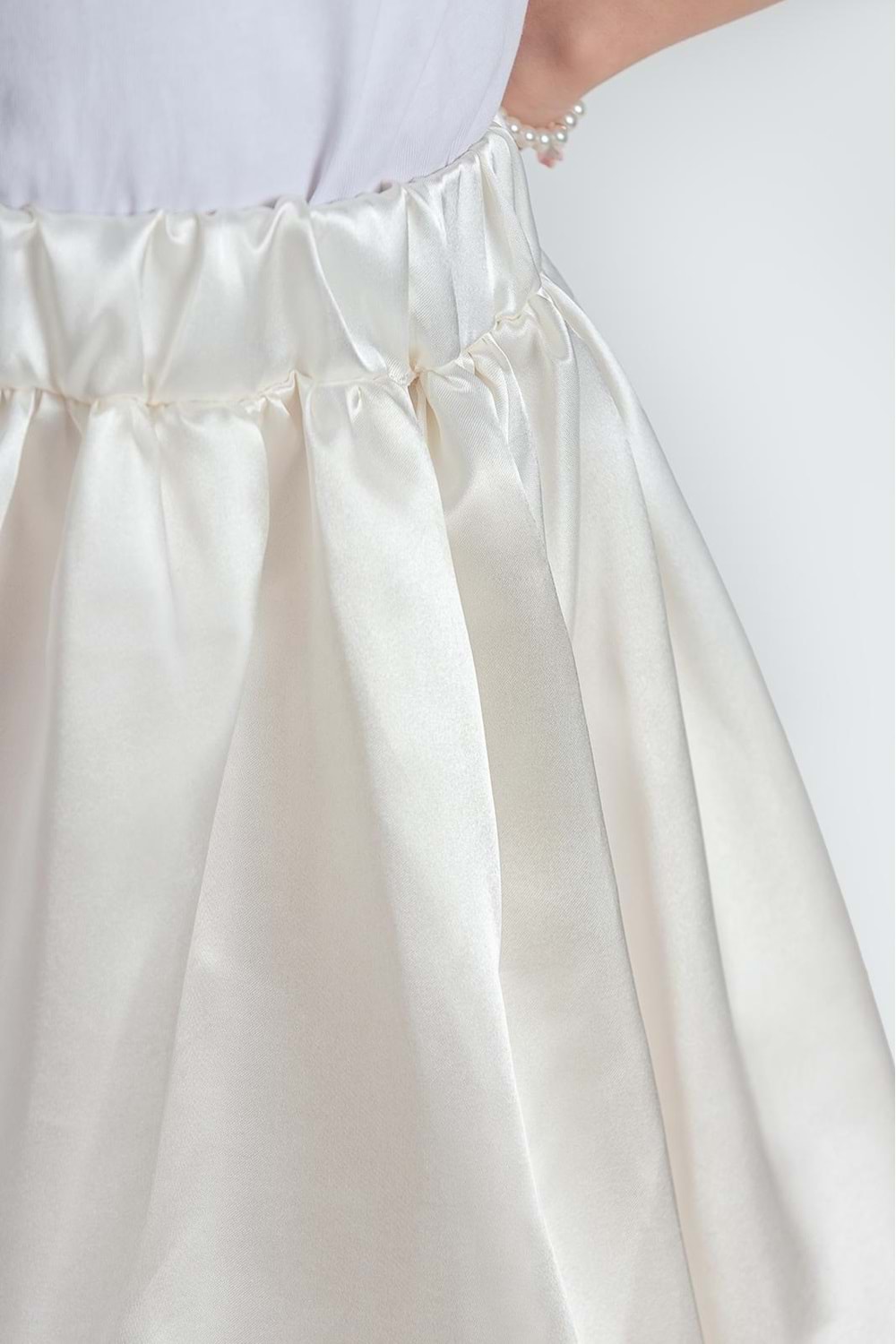 Saten Balon Kız Çocuk Etek M00729