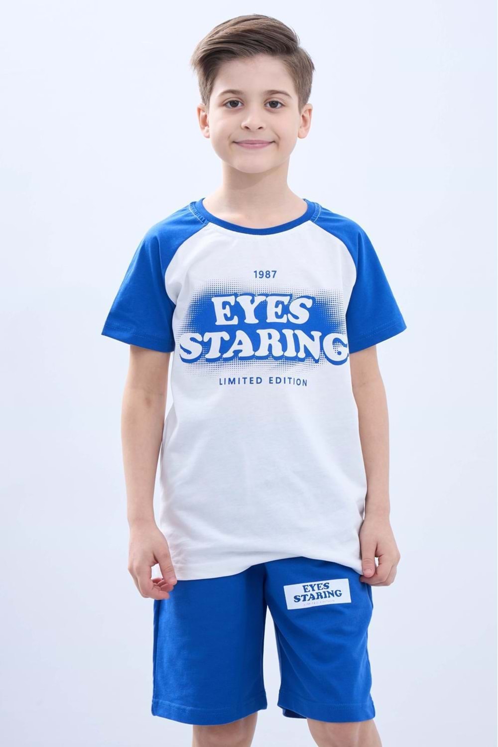 Penye Süprem Baskılı Yazlık Şortlu Takım M00734