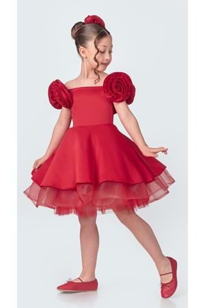 Fanari Krep Saten Gren Destekli Kız Abiye M00735