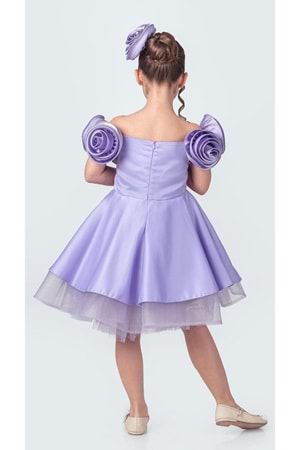 Fanari Krep Saten Gren Destekli Kız Abiye M00735