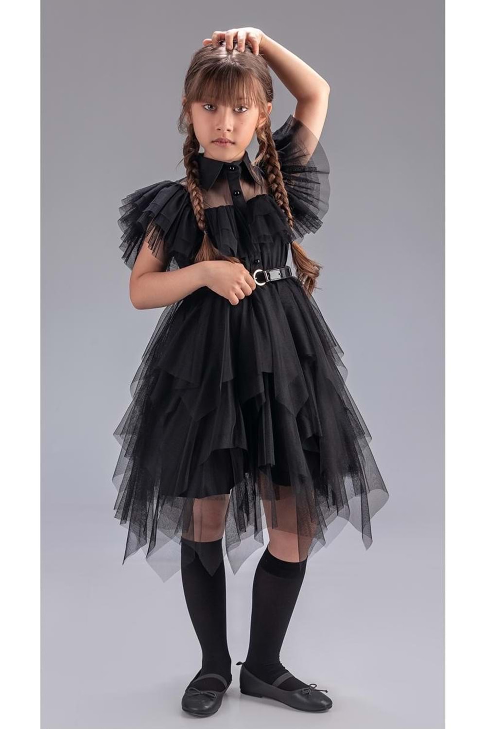 Kız Çocuk Selero Gotik Özel Gün Elbise M00741