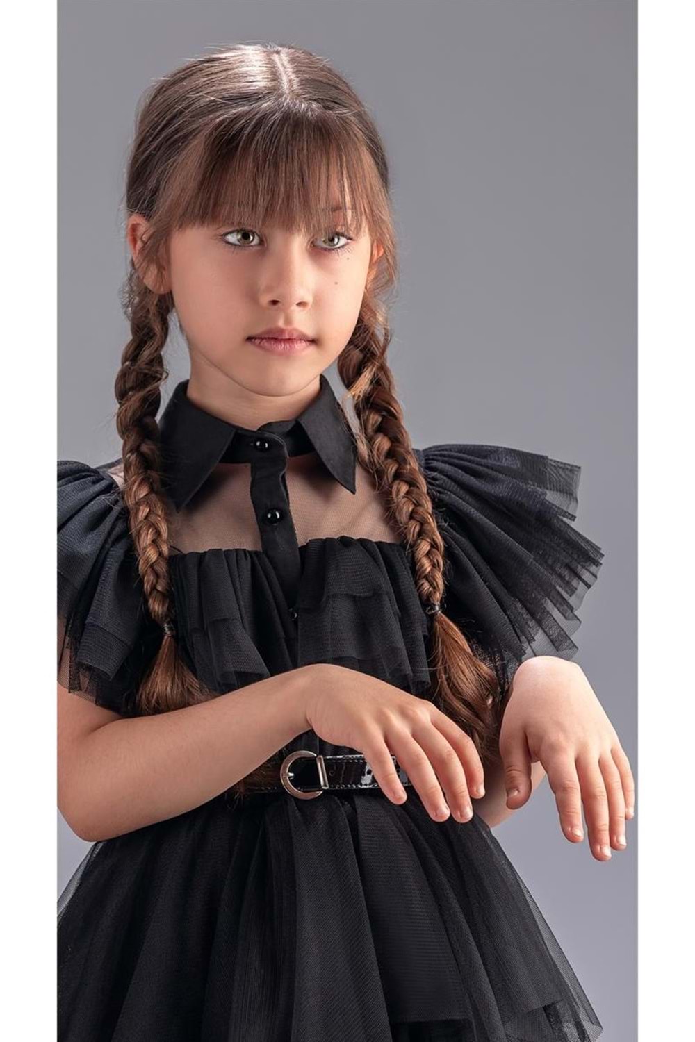 Kız Çocuk Selero Gotik Özel Gün Elbise M00741