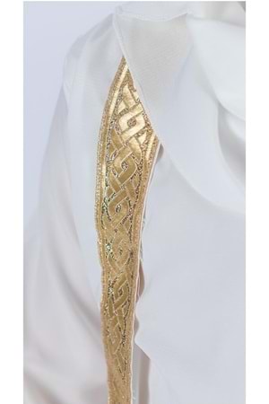 Medine İpek Kumaş Eşarplı Tesettür Namaz Elbise M00742