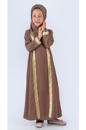 Medine İpek Kumaş Eşarplı Tesettür Namaz Elbise M00742