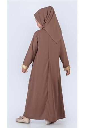 Medine İpek Kumaş Eşarplı Tesettür Namaz Elbise M00742