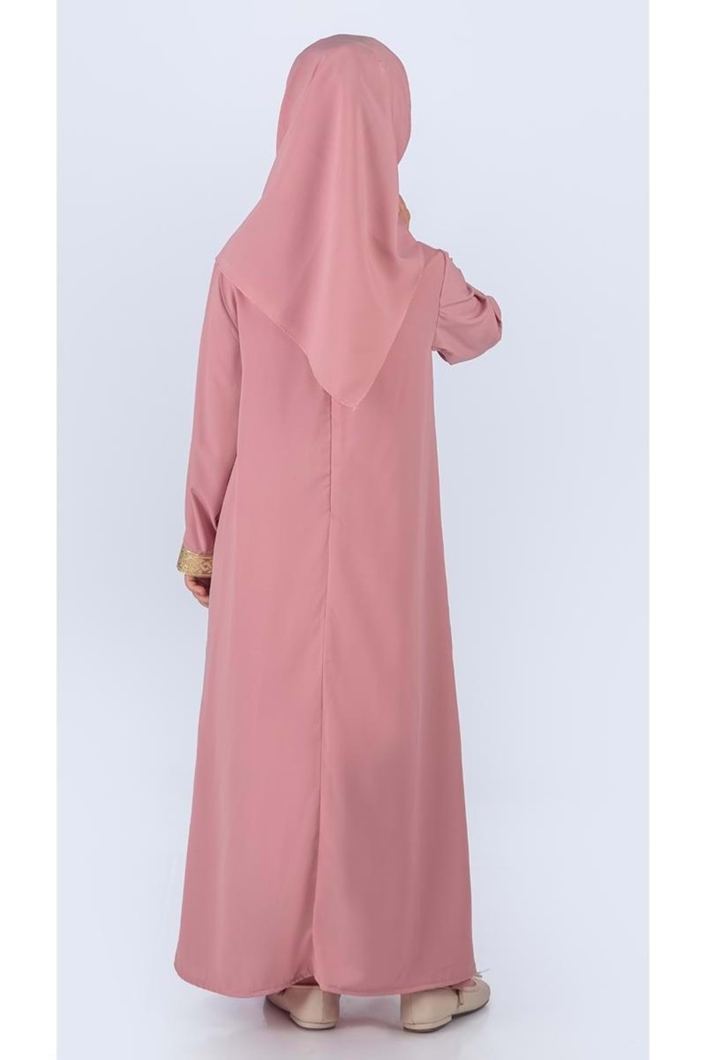 Medine İpek Kumaş Eşarplı Tesettür Namaz Elbise M00742