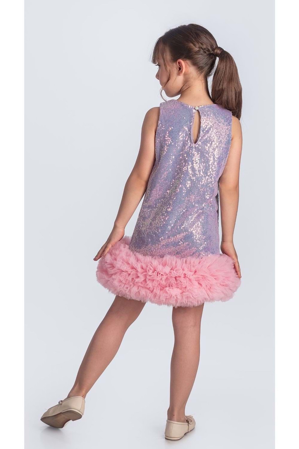 Pul Payet İfestos Taçlı Tütü Çocuk Özel Gün Abiye M00743