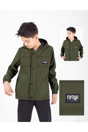 Erkek Çocuk Mevsimlik Su İtici Çıtçıt Kapamalı Cepli Yağmurluk M00753