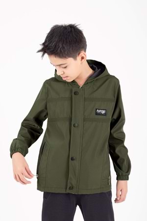 Erkek Çocuk Mevsimlik Su İtici Çıtçıt Kapamalı Cepli Yağmurluk M00753