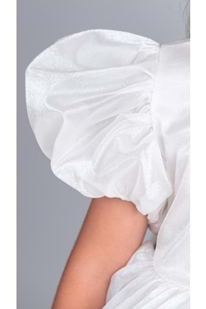 Kız Çocuk Eklenebilir Kuyruk Detaylı, Taçlı Aspendos Abiye Elbise M00758