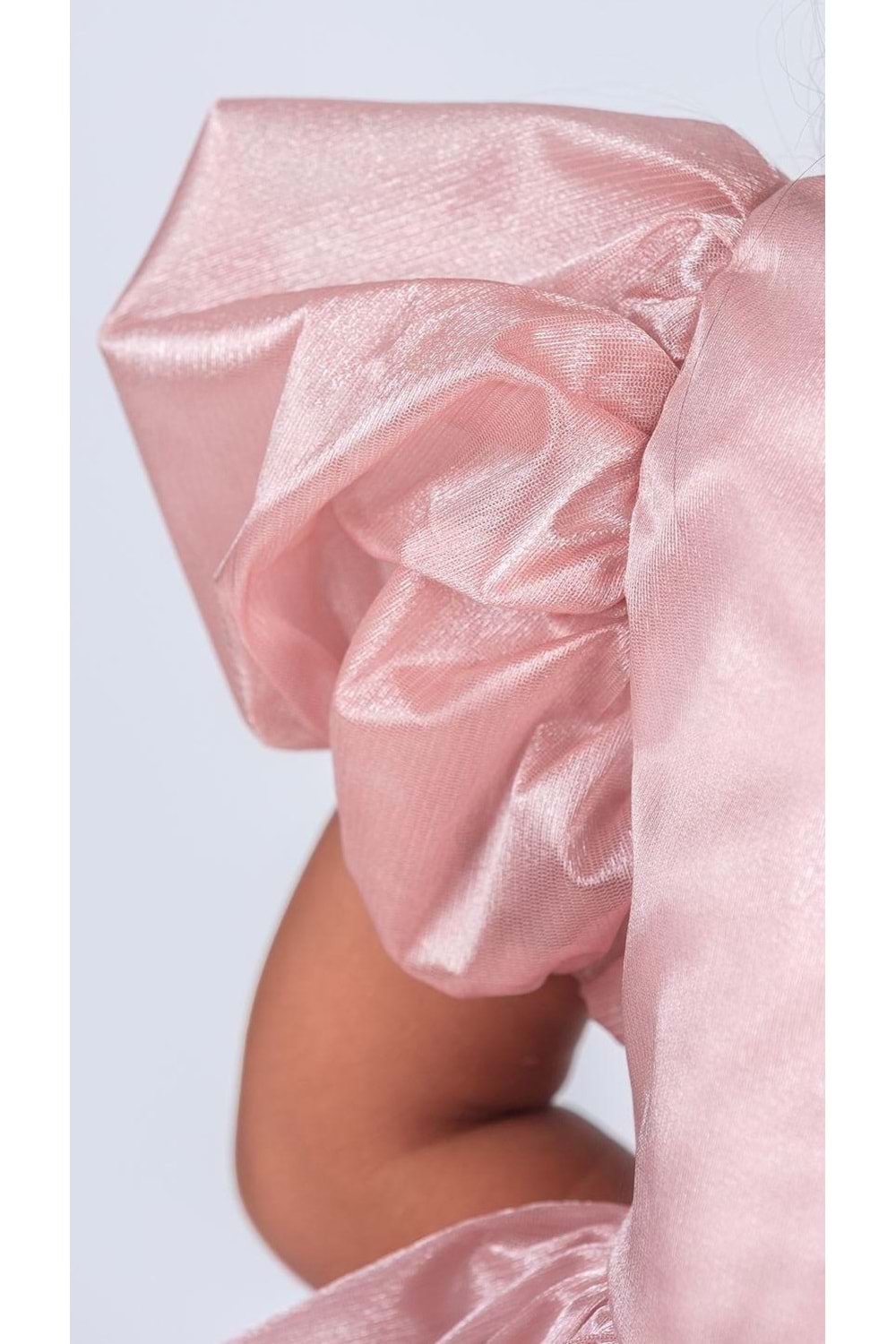 Kız Çocuk Eklenebilir Kuyruk Detaylı, Taçlı Aspendos Abiye Elbise M00758