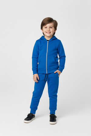 Erkek Çocuk Fermuar Kapamalı Kapüşonlu Mevsimlik Eşofman Takımı M00765