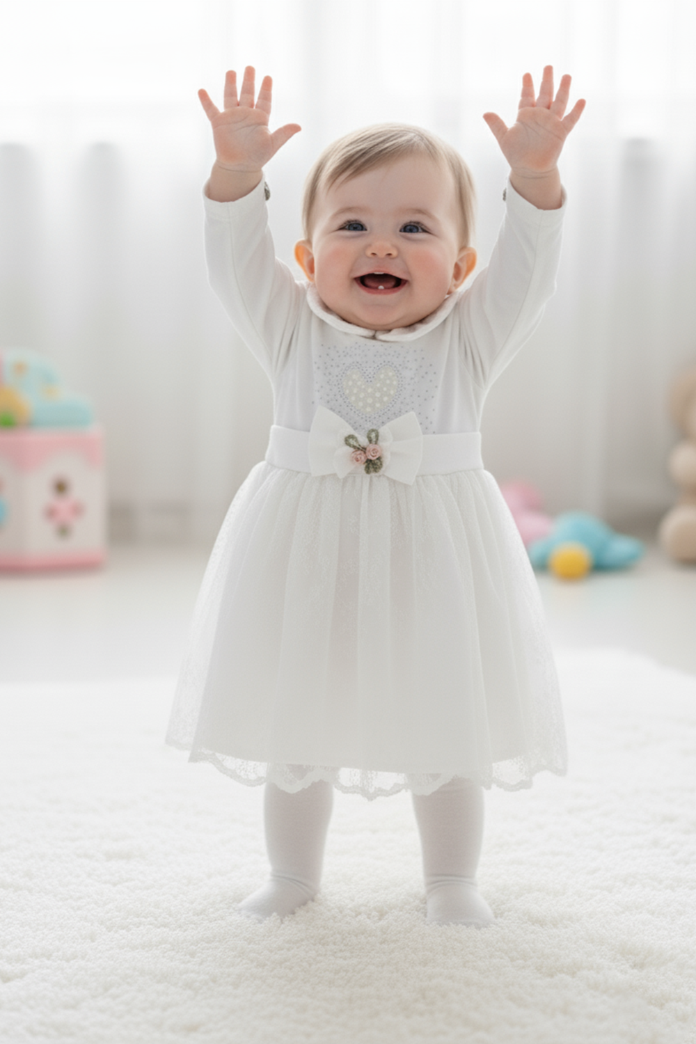 Kız Bebek Taşlı Dantel Mevlit Elbise M00767