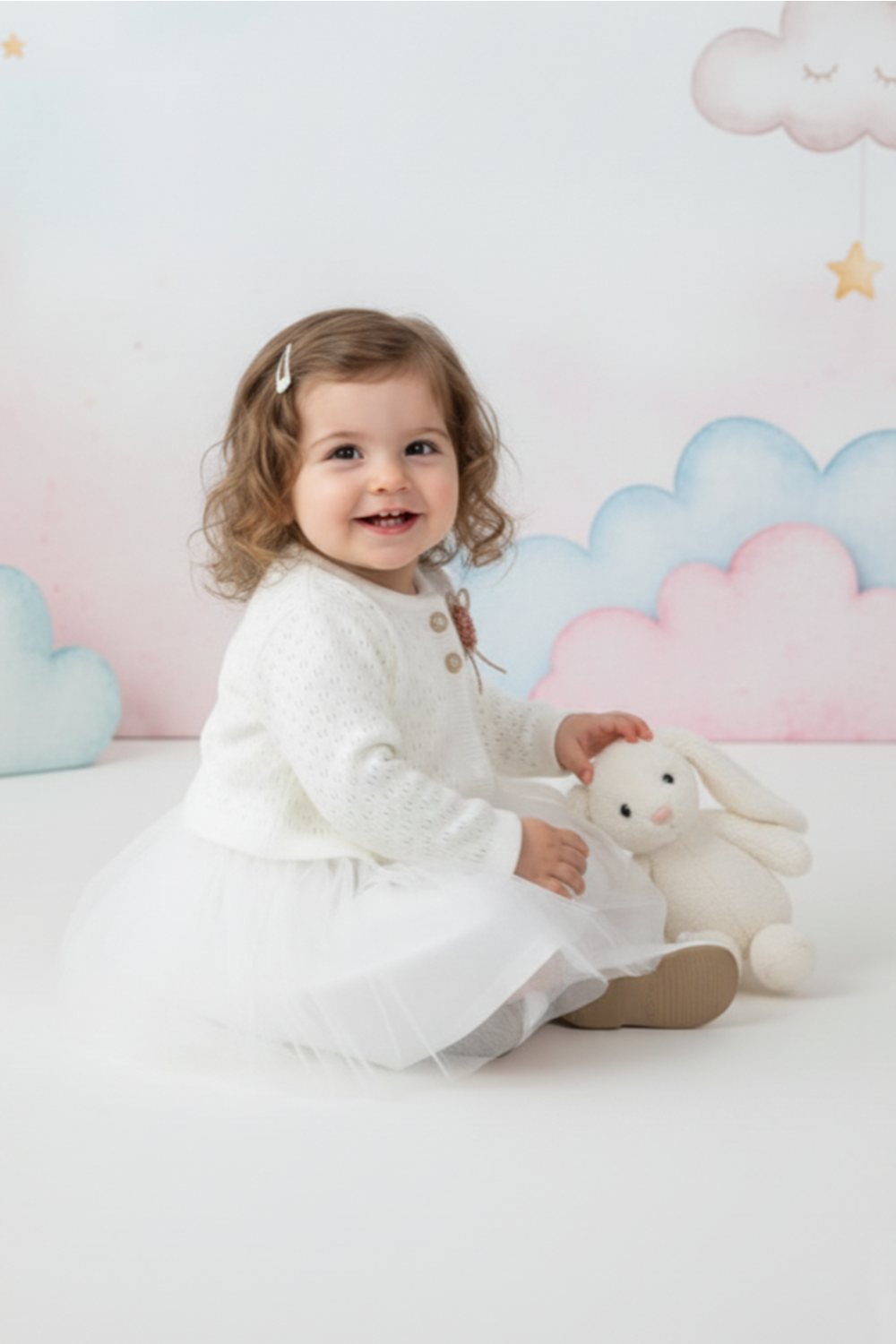 Triko Bolerolu Kız Bebek Elbise M00770