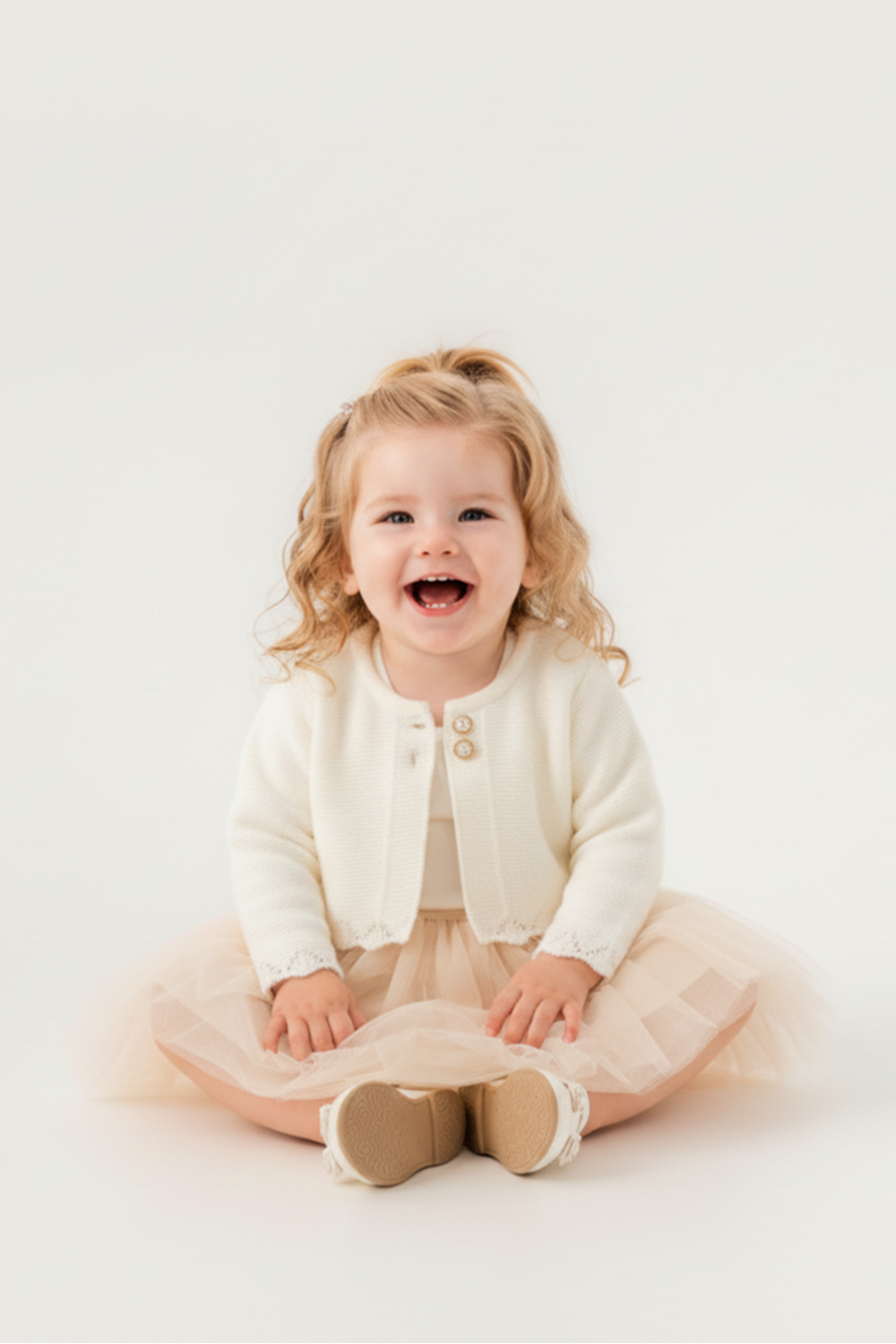 Triko Bolerolu Kız Bebek Elbise M00772