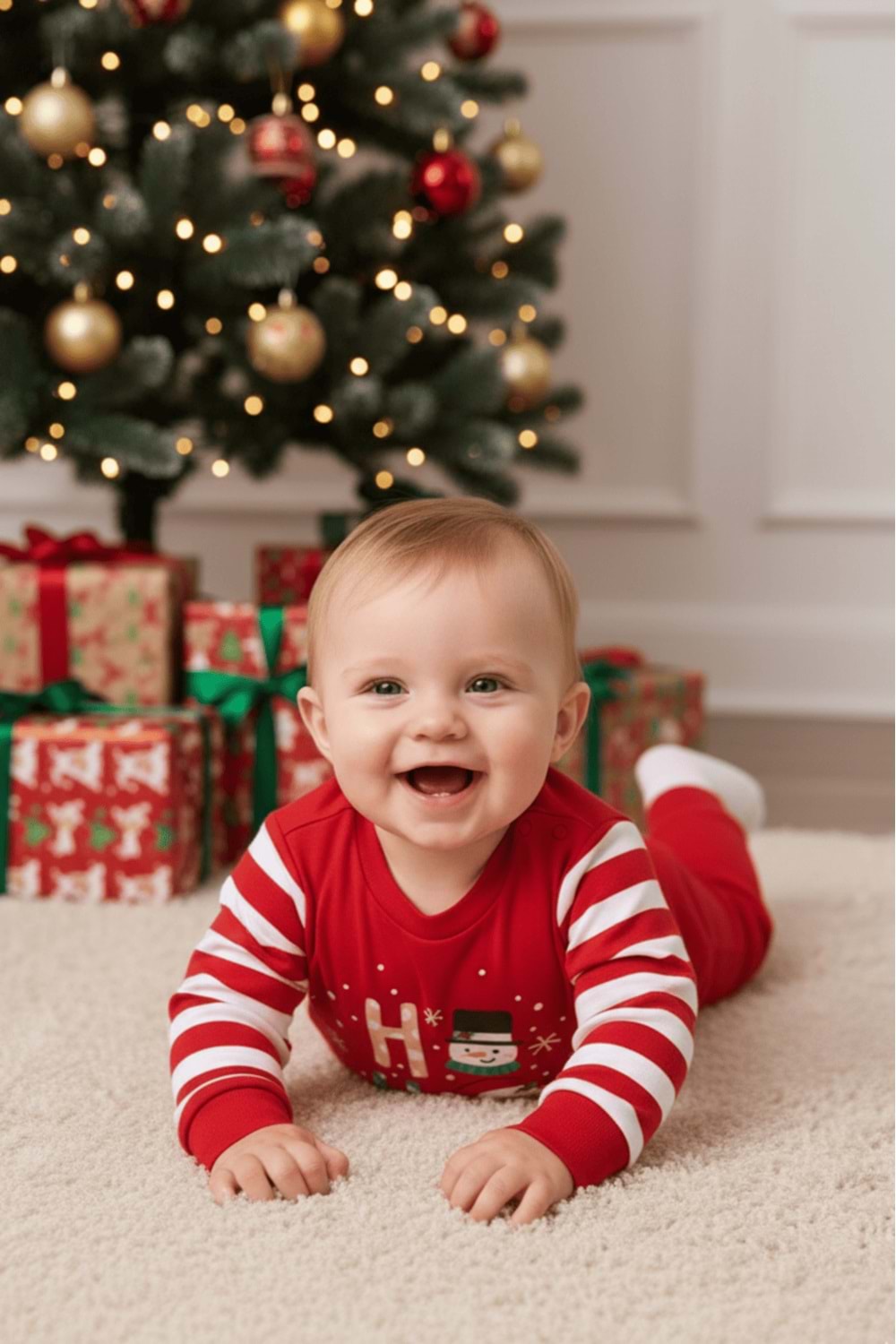 Yılbaşı Temalı Çıtçıtlı Bebek Astronot Tulum M00775