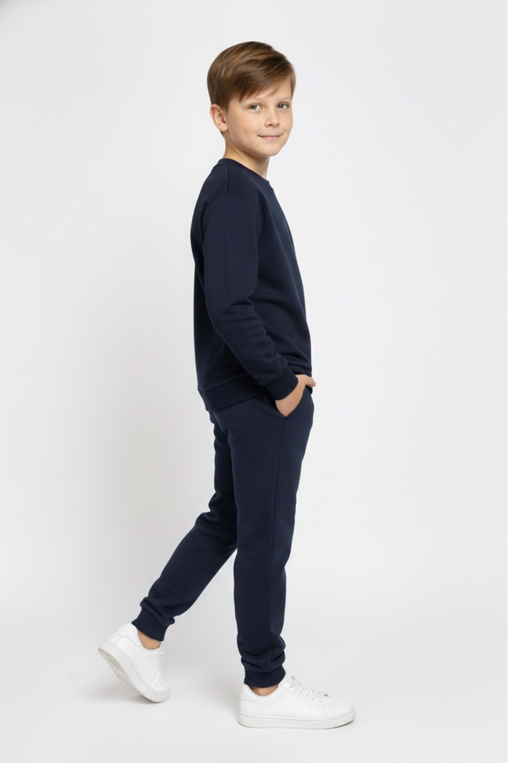 Basic Cepli Kız-Erkek Mevsimlik Çocuk Eşofman Takımı M00776