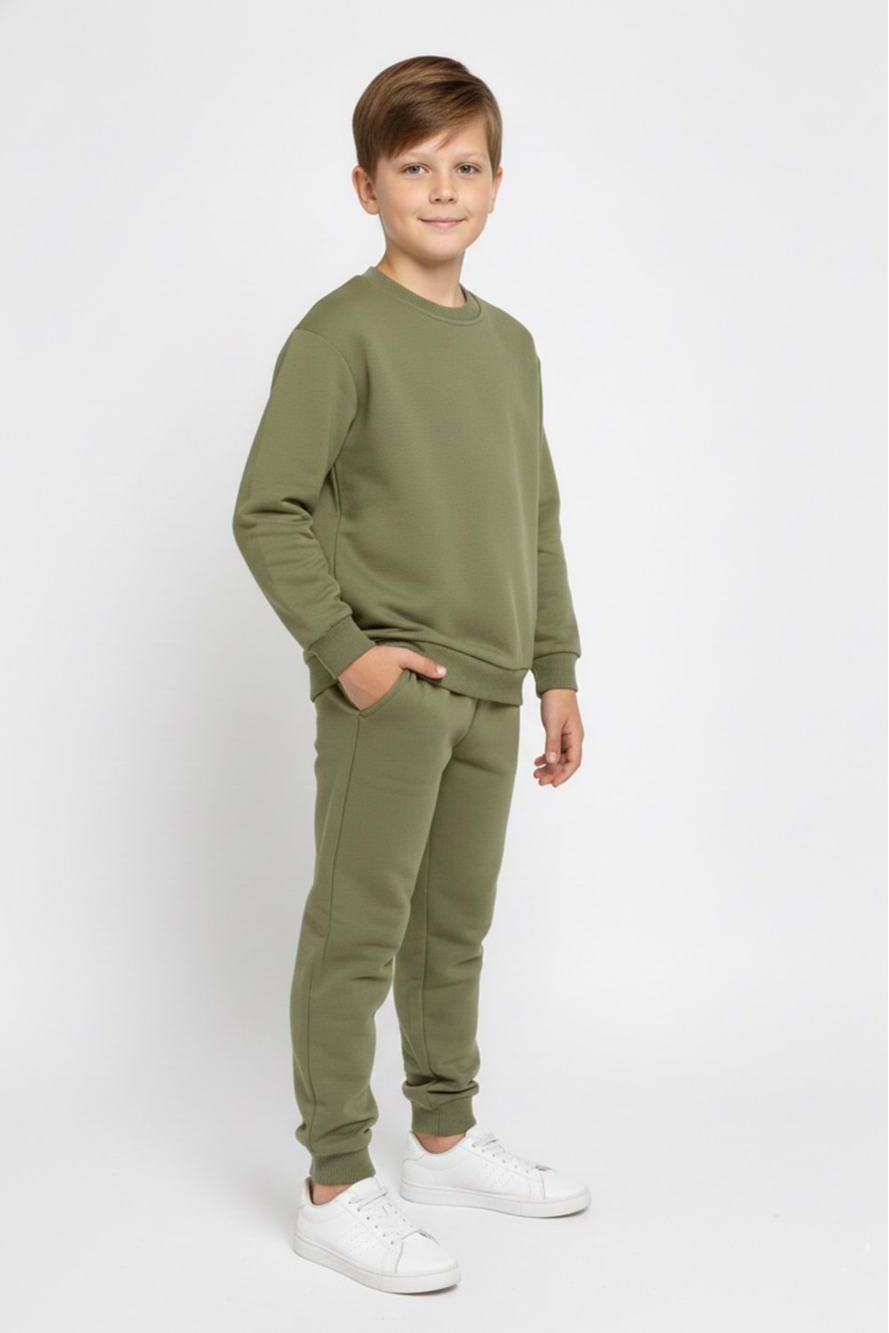 Basic Cepli Kız-Erkek Mevsimlik Çocuk Eşofman Takımı M00776