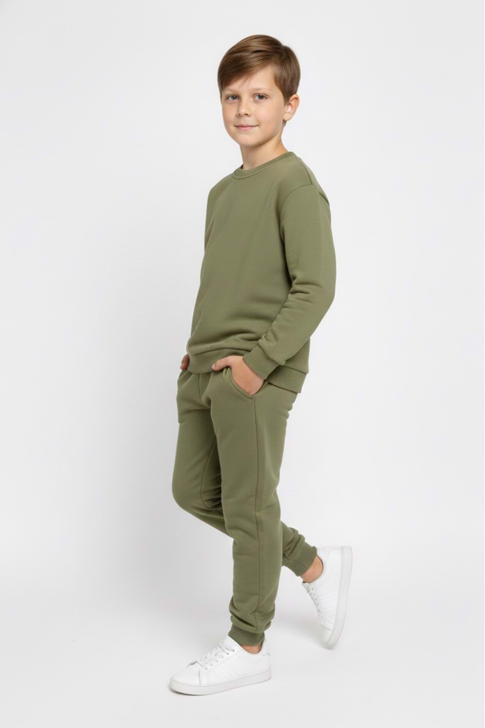 Basic Cepli Kız-Erkek Mevsimlik Çocuk Eşofman Takımı M00776