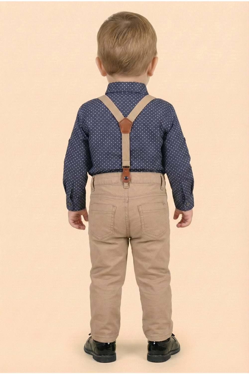 Erkek Bebek Askı Papyon Gömlek Pantolon Takım M00785