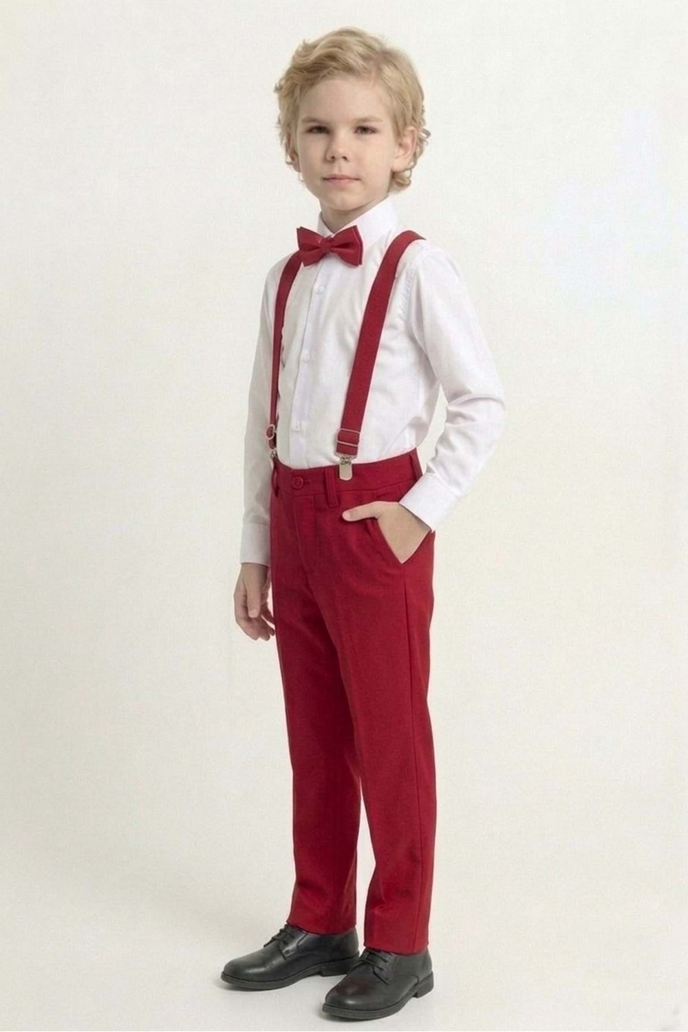 Renkli Gömlekli Erkek Çocuk Takım M00788