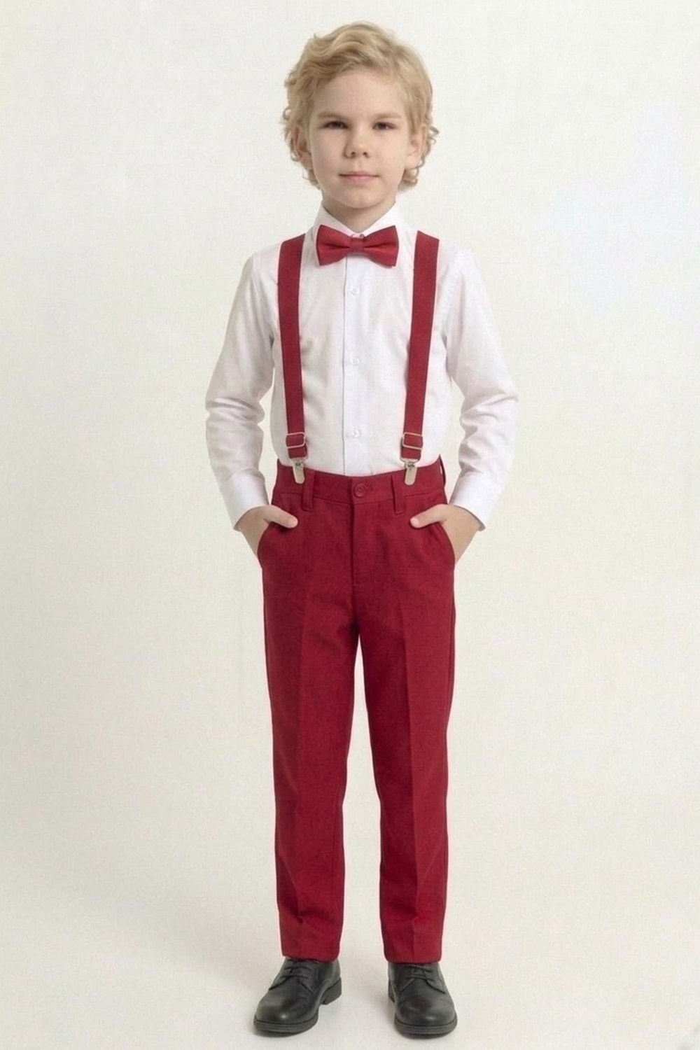 Renkli Gömlekli Erkek Çocuk Takım M00788